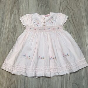 Charming Light Pink Floral Kids Dress